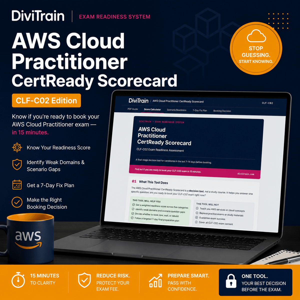 AWS Cloud Practitioner CLF-C02 CertReady Scorecard