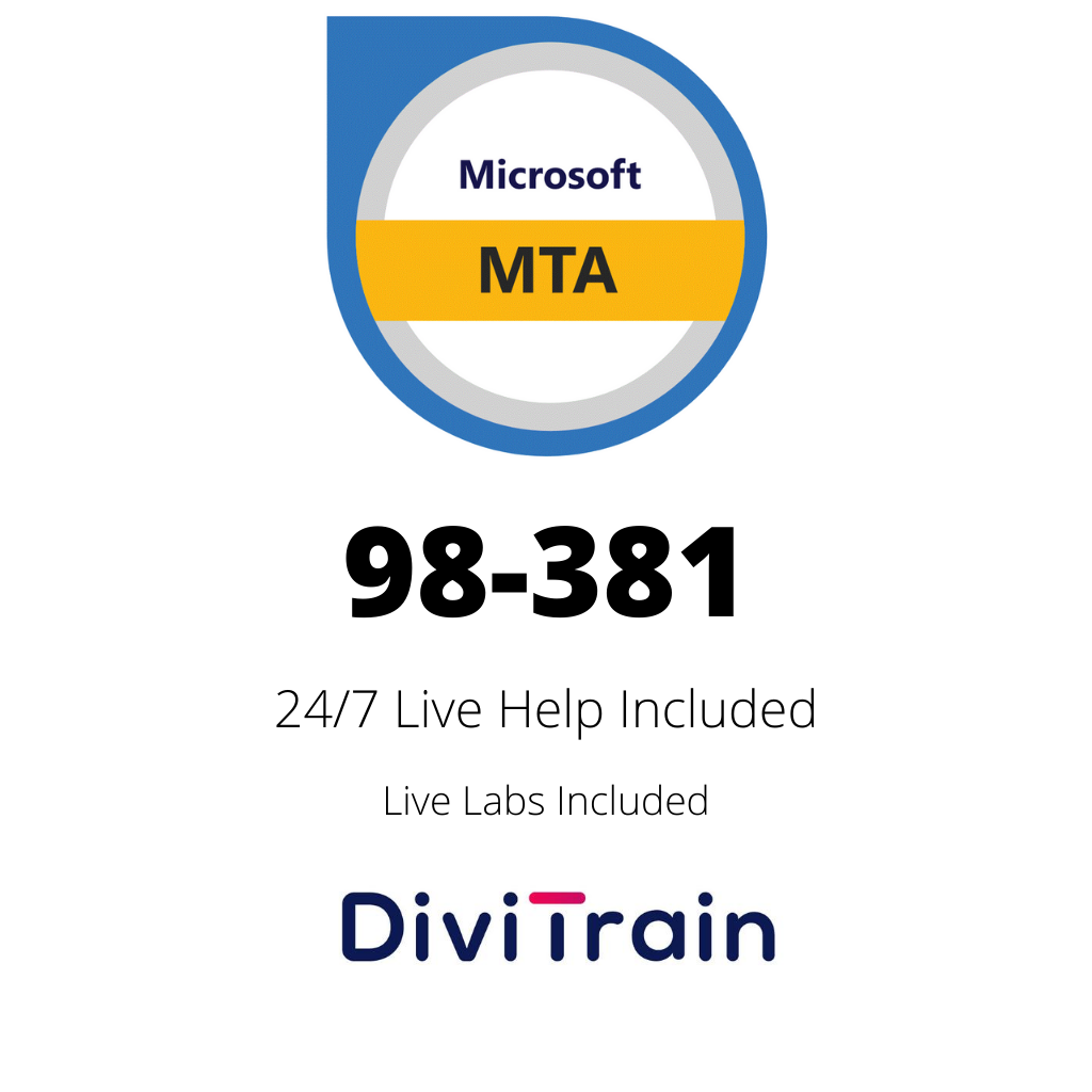 Microsoft MTA 98-381: Introduction to Programming Using Python | Live Labs and 24/7 Live Help included | 365 Days access