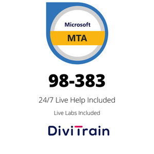 Microsoft MTA 98-383: Introduction to Programming Using HTML and CSS | 24/7 Live Help and Live Labs included | 365 Days Access