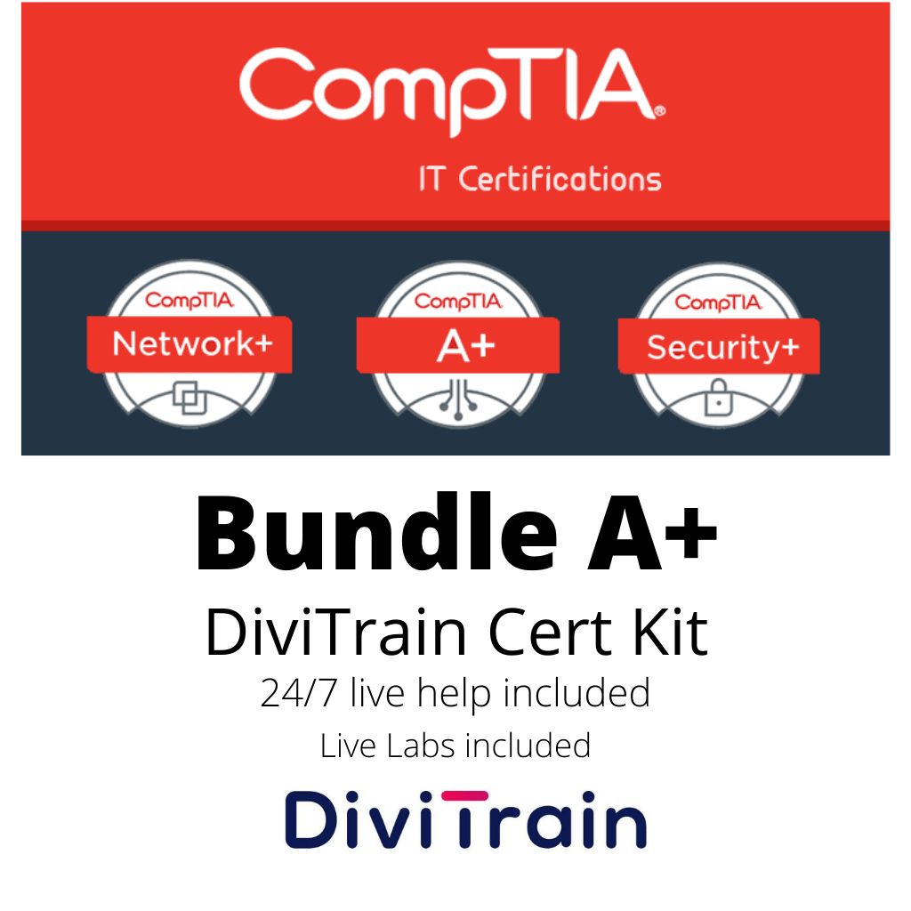Bundle CompTIA A+ 220-1001 and 220-1002 | 24/7 Live Help and Live Labs included - 365 Days Access