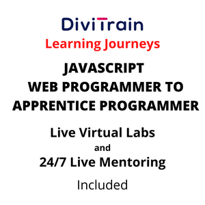 JAVASCRIPT - Web Programmer To Apprentice Programmer | 4 Tracks | 24/7 Live Mentoring and 24/7 Labs Included | Practice tests | 365 Days Access