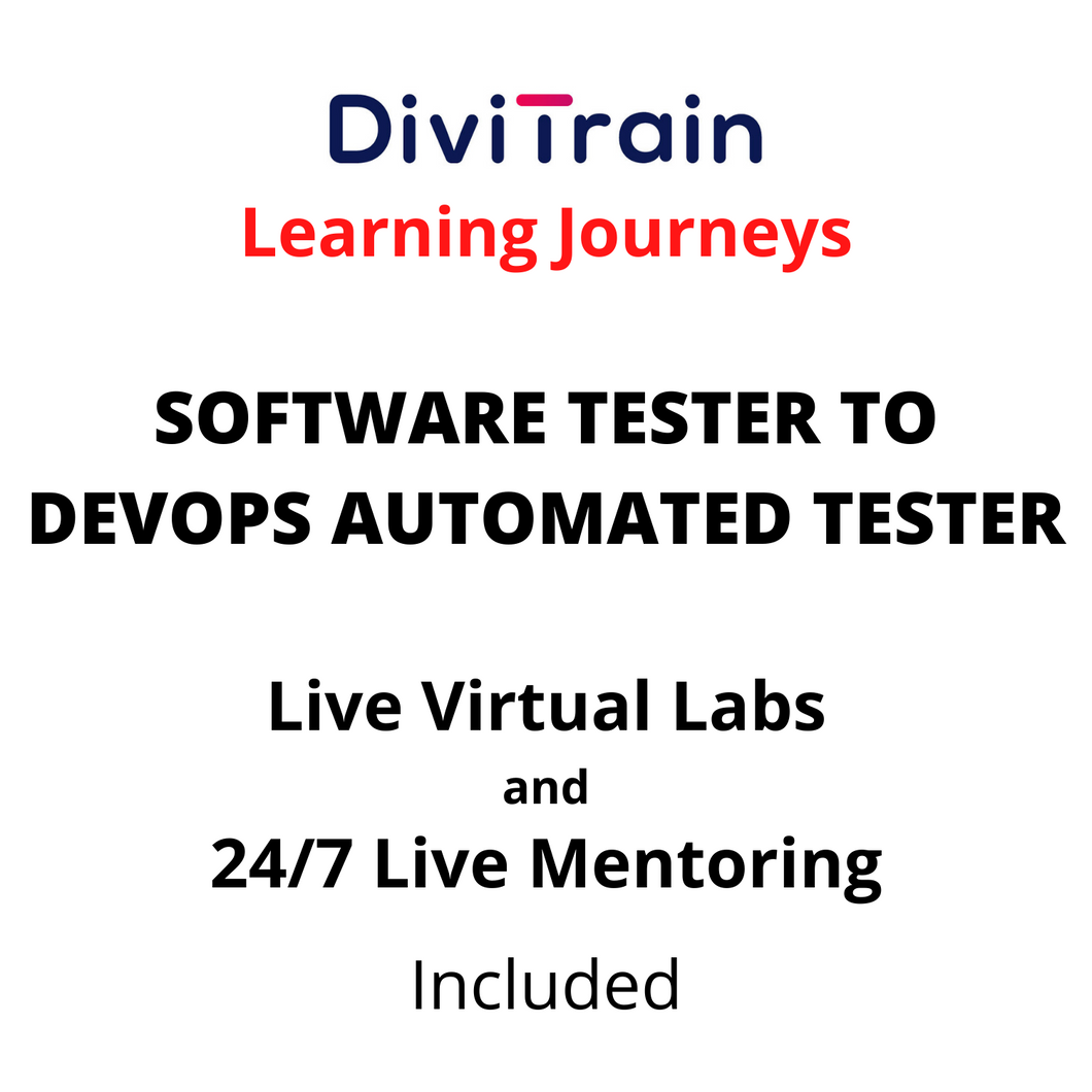 Software Tester To DEVOPS Automated Tester | 4 Tracks | 24/7 Live Mentoring and 24/7 Live Labs Included | Practice tests | 365 Days Access