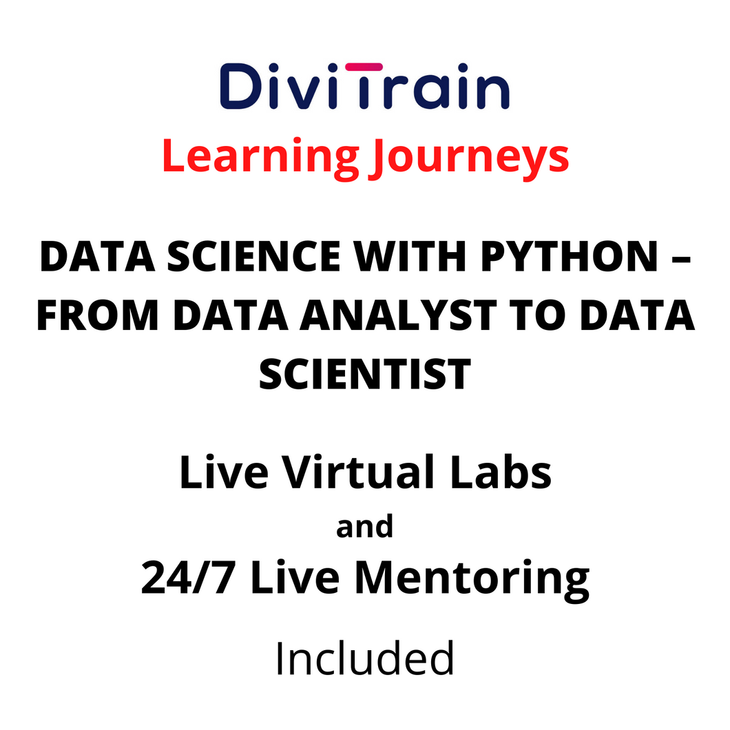 Data Science With PYTHON – From Data Analyst To Data Scientist | 4 Tracks | 24/7 Live Mentoring and 24/7 Live Labs Included | Practice Tests | 365 Days Access